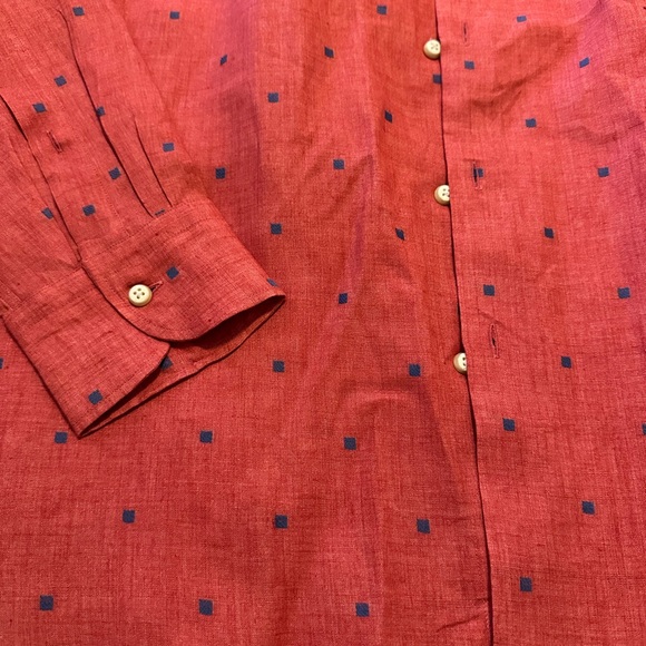 Martin Dingman Linen Dress Shirt | Size L - Picture 2 of 5